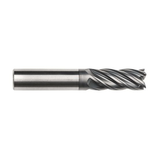 Picture of Imco 61513 Dia 3/8 SH 0.3750 LOC 0.7500 OAL2.50 End Mill Standard Flute Standard Helix Carbide TAC Single End Corner Radius0.0300 0.76mm Pow-R-Path Mill