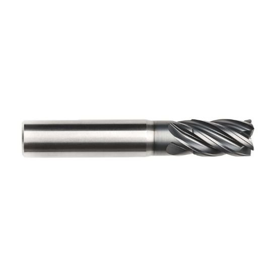 Picture of Imco 61610 Dia 1/4 SH 0.2500 LOC 0.3750 OAL2.50 End Mill Standard Flute Standard Helix Carbide TAC Single End Corner Radius0.0150 0.38mm Pow-R-Path Mill