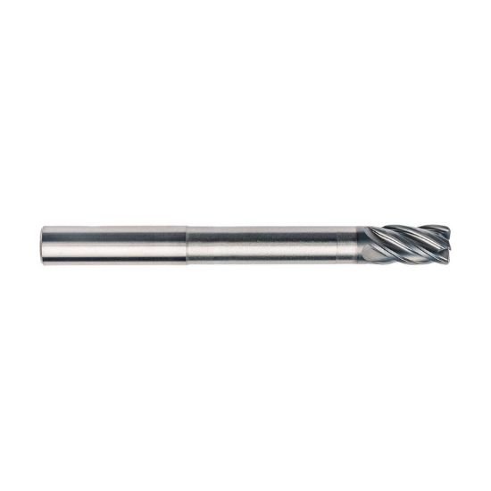 Picture of Imco 61649 Dia 1/2 SH 0.50 LOC 0.7500 OAL5.00 End Mill Standard Flute Standard Helix Carbide TAC Single End Corner Radius0.0900 2.29mm Pow-R-Path Mill