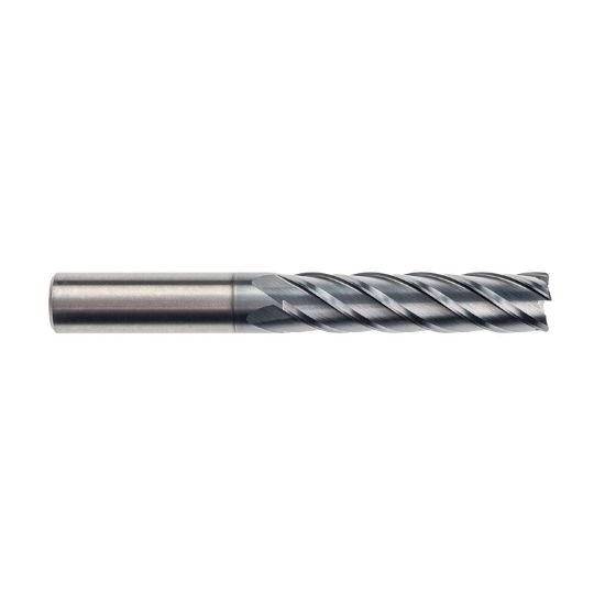 Picture of Imco 62486 Dia 1 SH 1.00 LOC 4.00 OAL8.00 End Mill Standard Flute Standard Helix Carbide AlCrN Single End Corner Radius0.0600 1.52mm Pow-R-Path