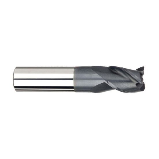 Picture of Imco 62945 Dia 3/8 SH 0.3750 LOC 0.50 OAL2.00 End Mill Standard Flute Standard Helix Carbide AlTiN Single End Corner Radius0.0300 0.76mm enDURO Mill