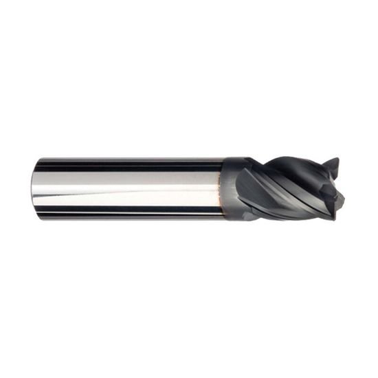 Picture of Imco 63013 Dia 7/32 SH 0.2500 LOC 0.6250 OAL2.50 End Mill Standard Flute Variable Helix Carbide AlTiN Single End Square Sharp Pow-R-Feed Mill