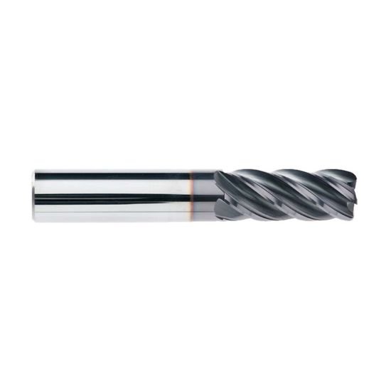 Picture of Imco 63340 Dia 3/8 SH 0.3750 LOC 0.8750 OAL2.50 End Mill Standard Flute Variable Helix Carbide AlTiN Single End Square Sharp Pow-R-Feed Mill