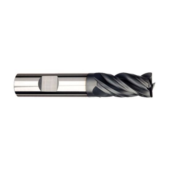 Picture of Imco 63407 Dia 3/4 SH 0.7500 LOC 1.50 OAL4.00 End Mill Standard Flute Variable Helix Carbide AlTiN Single End Corner Radius0.1250 3.18mm Pow-R-Feed Mill