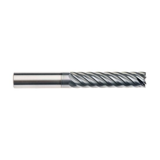 Picture of Imco 63571 Dia 5/8 SH 0.6250 LOC 2.50 OAL5.00 End Mill Standard Flute Standard Helix Carbide AlCrN Single End Corner Radius0.1250 3.18mm Pow-R-Path Mill