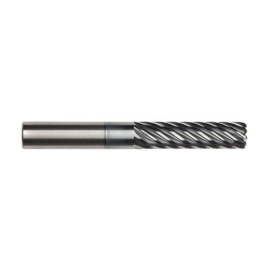 Picture of Imco 63955 Dia 1/2 SH 0.50 LOC 1.7500 OAL4.00 End Mill Standard Flute Standard Helix Carbide AlCrN Single End Corner Radius0.0600 1.52mm Pow-R-Path Mill