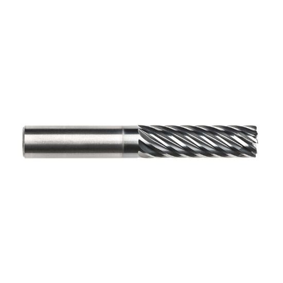 Picture of Imco 63970 Dia 3/4 SH 0.7500 LOC 2.2500 OAL5.00 End Mill Standard Flute Standard Helix Carbide AlCrN Single End Corner Radius0.0300 0.76mm Pow-R-Path Mill