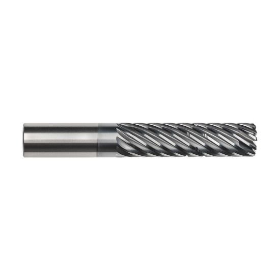 Picture of Imco 64264 Dia 1 SH 1.00 LOC 3.50 OAL6.50 End Mill Standard Flute Standard Helix Carbide AlCrN Single End Corner Radius0.1250 3.18mm Pow-R-Path Mill