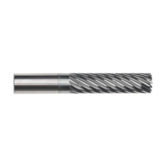 Picture of Imco 64338 Dia 3/4 SH 0.7500 LOC 2.6250 OAL5.00 End Mill Standard Flute Standard Helix Carbide AlCrN Single End Corner Radius0.1250 3.18mm Pow-R-Path Mill