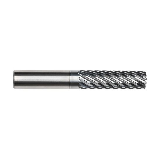 Picture of Imco 64341 Dia 1 SH 1.00 LOC 2.00 OAL5.00 End Mill Standard Flute Standard Helix Carbide AlCrN Single End Corner Radius0.1250 3.18mm Pow-R-Path Mill