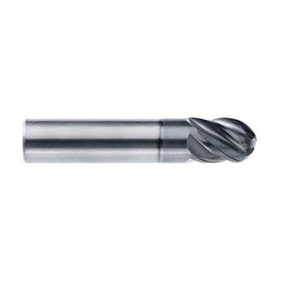Picture of Imco 65565 Dia 1 SH 1.00 LOC 1.7500 OAL4.00 End Mill Standard Flute Standard Helix Carbide AlCrN Single End Ball NoseBall enDURO Mill