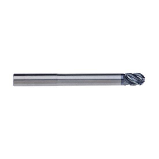 Picture of Imco 66805 Dia 6mm SH 0.2362 LOC 0.3150 OAL3.9370 End Mill Standard Flute Standard Helix Carbide AlCrN Single End Ball NoseBall enDURO Mill