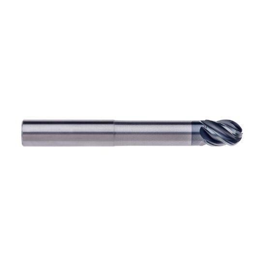 Picture of Imco 66814 Dia 12mm SH 0.4724 LOC 0.5906 OAL3.9370 End Mill Standard Flute Standard Helix Carbide AlCrN Single End Ball NoseBall enDURO Mill