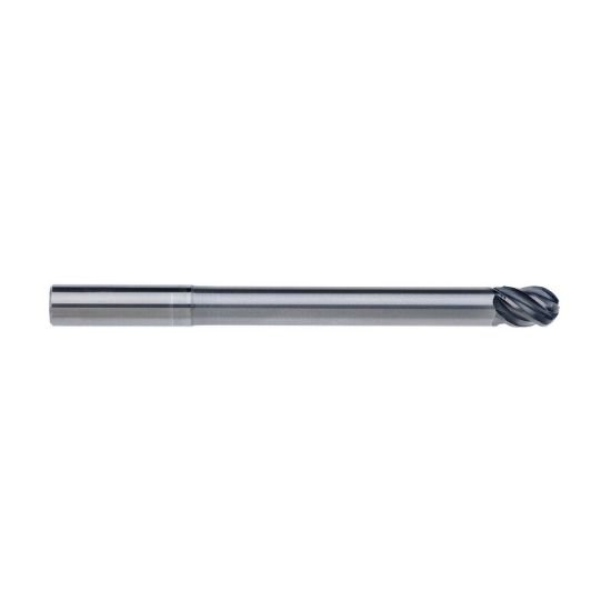 Picture of Imco 67070 Dia 3/4 SH 0.7500 LOC 1.00 OAL7.00 End Mill Standard Flute Standard Helix Carbide AlCrN Single End Ball NoseBall enDURO Mill
