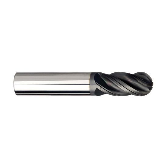 Picture of Imco 67103 Dia 5/16 SH 0.3125 LOC 0.8125 OAL2.50 End Mill Standard Flute Variable Helix Carbide AlCrN Single End Ball NoseBall Pow-R-Feed Mill