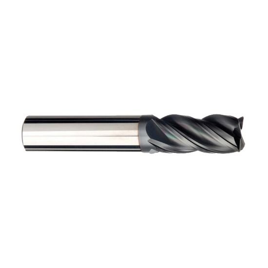 Picture of Imco 67546 Dia 1/4 SH 0.2500 LOC 1.7500 OAL4.00 End Mill Standard Flute Variable Helix Carbide AlCrN Single End Square Sharp Pow-R-Feed Mill