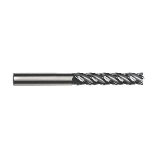 Picture of Imco 67555 Dia 3/8 SH 0.3750 LOC 2.50 OAL5.00 End Mill Standard Flute Variable Helix Carbide AlCrN Single End Corner Radius0.0150 0.38mm Pow-R-Feed Mill