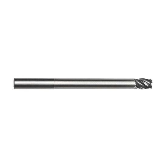Picture of Imco 67765 Dia 3/8 SH 0.3750 LOC 0.50 OAL6.00 End Mill Standard Flute Variable Helix Carbide AlCrN Single End Corner Radius0.0600 1.52mm Pow-R-Feed Mill