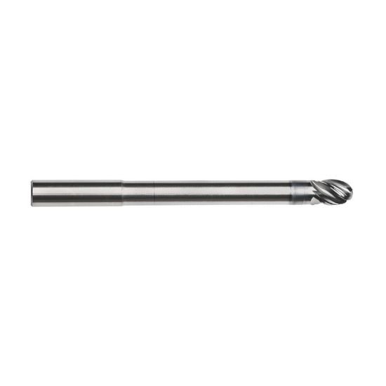 Picture of Imco 67787 Dia 1/2 SH 0.50 LOC 0.6250 OAL6.00 End Mill Standard Flute Variable Helix Carbide AlCrN Single End Ball NoseBall Pow-R-Feed Mill
