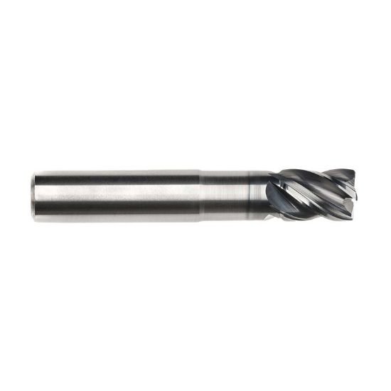 Picture of Imco 67877 Dia 3/4 SH 0.7500 LOC 1.50 OAL5.00 End Mill Standard Flute Variable Helix Carbide AlCrN Single End Corner Radius0.0600 1.52mm Pow-R-Feed Mill