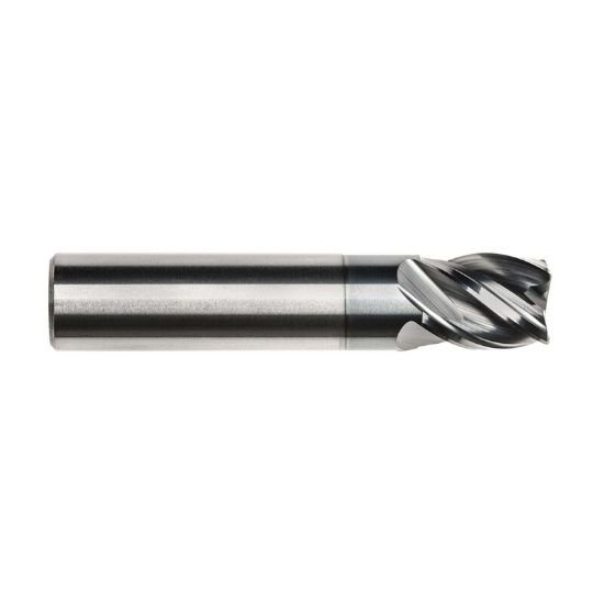 Picture of Imco 68064 Dia 18mm SH 0.7087 LOC 1.2598 OAL3.6220 End Mill Standard Flute Variable Helix Carbide AlCrN Single End Square Sharp Pow-R-Feed Mill