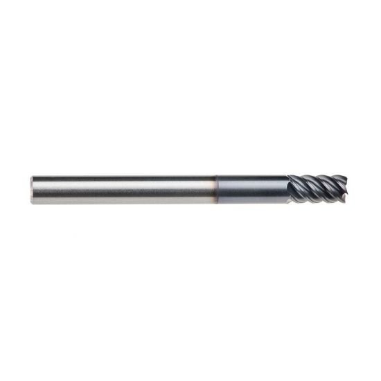 Picture of Imco 69138 Dia 3mm SH 0.1181 LOC 0.2362 OAL1.4961 End Mill Standard Flute High Helix Carbide AlTiN Single End Square Sharp Omega-6 Mill
