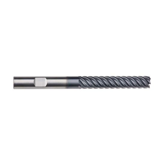 Picture of Imco 69238 Dia 1/2 SH 0.50 LOC 1.6250 OAL3.50 End Mill Standard Flute High Helix Carbide AlTiN Single End Corner Radius0.0150 0.38mm Omega-6 Mill