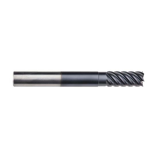 Picture of Imco 69593 Dia 16mm SH 0.6299 LOC 1.3780 OAL4.3307 End Mill Standard Flute High Helix Carbide AlTiN Single End Corner Radius0.0394 1.00mm Omega-6 Mill