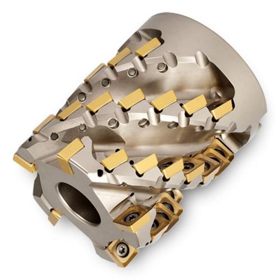 Picture of Ingersoll 25J3P-20023D1R02 Milling Cutter 90.0°, Corn Cob 2.000 Weldon 0.7500 4 Flute Coolant 1.53 Max DOC 2.350 OAL