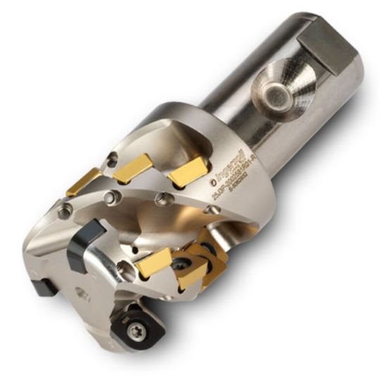 Picture of Ingersoll 25J3P-2002581R01-R Milling Cutter 90.0°, Corn Cob 2.000 Cylindrical1.2500 3 Flute Coolant 1.9 Max DOC 4.750 OAL