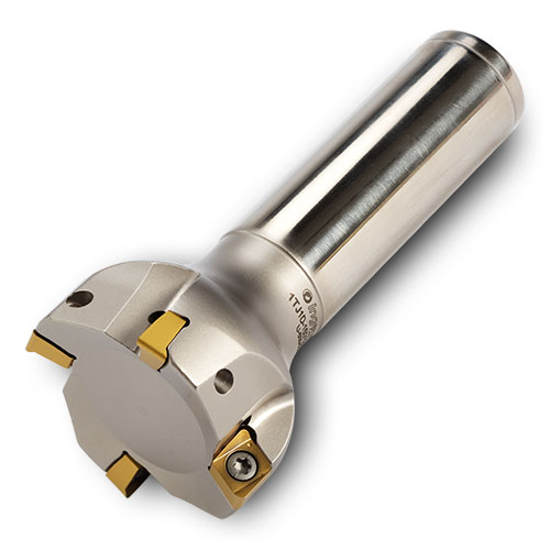 Picture of Ingersoll 1TJ1D-15012S7R01 Milling Cutter 90.0°, Back Draft 1.500 Weldon 0.7500 4 Flute Coolant 0.24 Max DOC 3.250 OAL