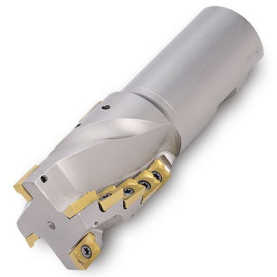 Picture of Ingersoll 22J7Q-1202281R01 Milling Cutter 90.0°, Corn Cob 1.250 Cylindrical1.2500 2 Flute 1.73 Max DOC 4.500 OAL