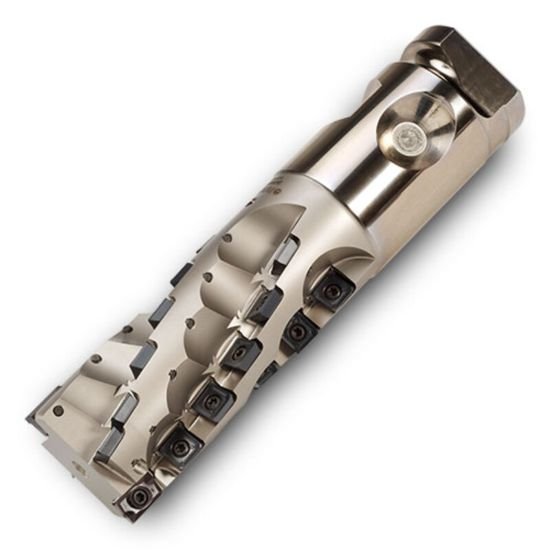 Picture of Ingersoll 23J6G-2005052R01 Milling Cutter 90.0°, Corn Cob 2.000 Weldon 2.0000 4 Flute 4.39 Max DOC 8.250 OAL