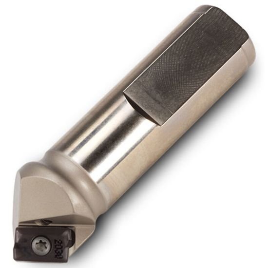 Picture of Ingersoll 12P1Q-0201584R01 Milling Cutter 30.0° 1.000 Weldon 0.7500 1 Flute Coolant 0.22 Max DOC 3.500 OAL