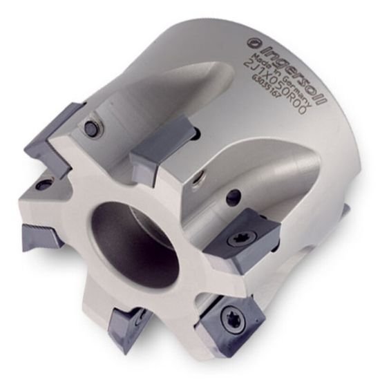 Picture of Ingersoll 2J1X-20R02 Milling Cutter 90.0° 2.000 Shell0.7500 6 Flute Coolant 0.5 Max DOC 1.570 OAL