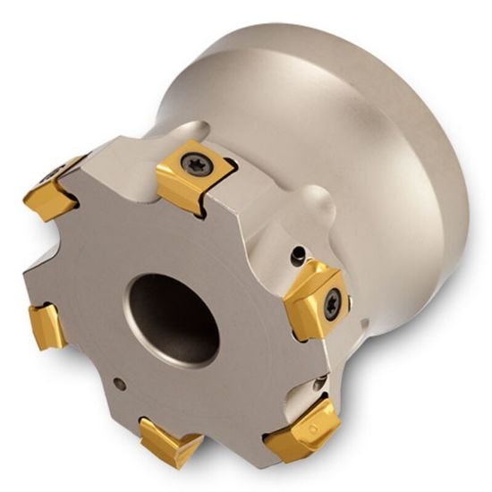 Picture of Ingersoll SJ5F-03R01 Milling Cutter 90.0° 3.000 Shell1.0000 8 Flute Coolant 0.42 Max DOC 2.375 OAL