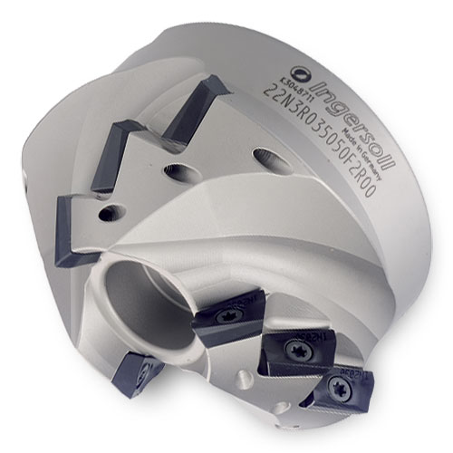 Picture of Ingersoll 22N3X-13020D3R01 Milling Cutter 45.0° 3.300 Cylindrical1.0000 3 Flute 0.95 Max DOC 2.000 OAL