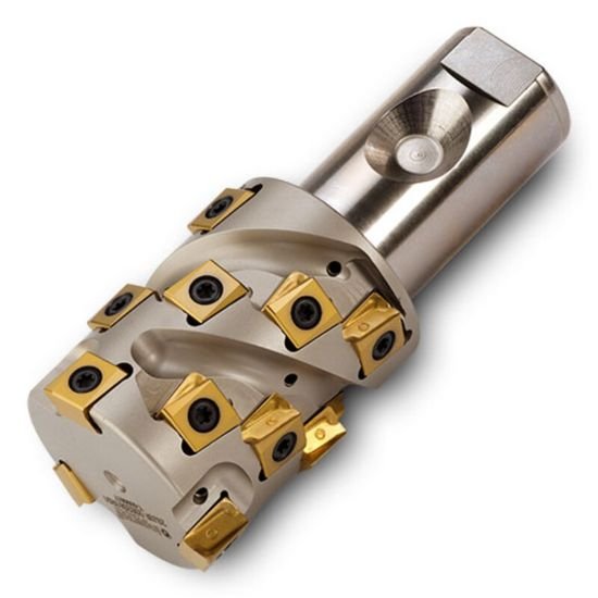 Picture of Ingersoll 2SJ3F-1201781R01 Milling Cutter 90.0°, Corn Cob 1.250 Cylindrical1.2500 2 Flute Coolant 1.14 Max DOC 4.000 OAL