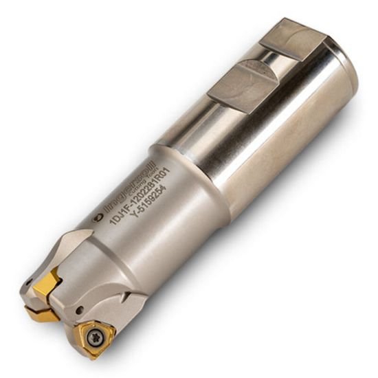 Picture of Ingersoll 1DJ1F-1001584R01 Milling Cutter 90.0° 1.000 Weldon 0.7500 2 Flute Coolant 0.244 Max DOC 3.500 OAL