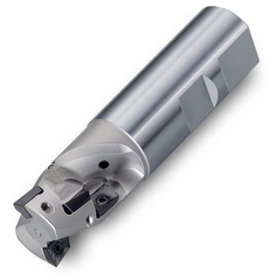 Picture of Ingersoll 22J3R032035W6R00 Milling Cutter 90.0°, Corn Cob 1.260 Cylindrical1.2598 2 Flute Coolant 1.378 Max DOC 4.330 OAL