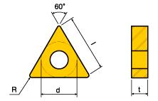 Picture of TNMG432EM TT5080 Ingersoll TNMG220408EM TT5080 Triangle Negative Carbide 0.0310 0.79mm Radius Roughing, Semi Finishing