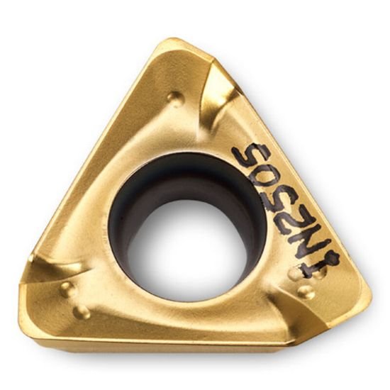 Picture of Ingersoll THES100504R IN2505 Milling Insert Triangle 0.015 TiAIn + TiN HiPosTrio Insert