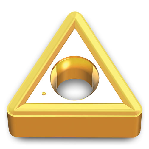 Picture of TNMG2.533 TT7015 Ingersoll TNMG130412 TT7015 Triangle Negative Carbide 0.0470 1.19mm Radius Roughing, Semi Finishing