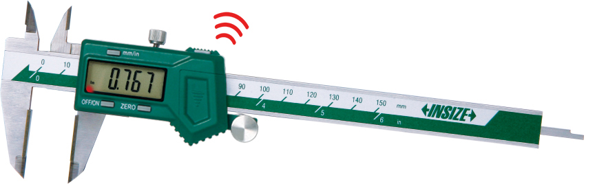 Picture of Insize 1110-300AWL Wireless Digital Caliper With Carbide Tipped Jaws, 0-12"/0-300mm