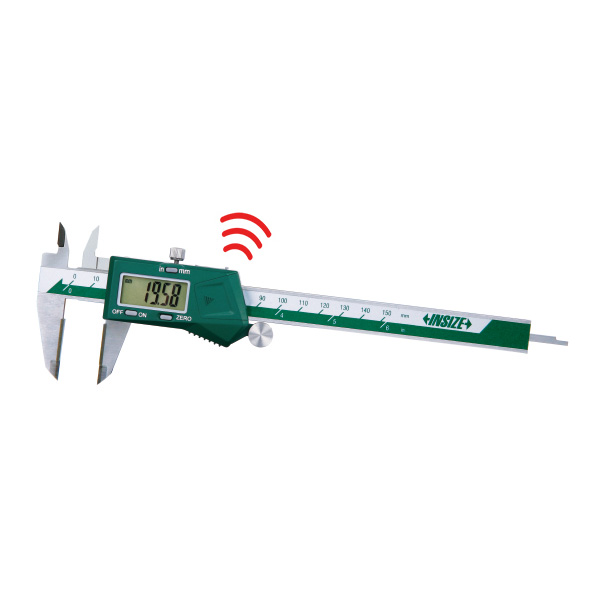 Picture of Insize 1110-300BWL Wireless Digital Caliper With Carbide Tipped Jaws, 0-12"/0-300mm
