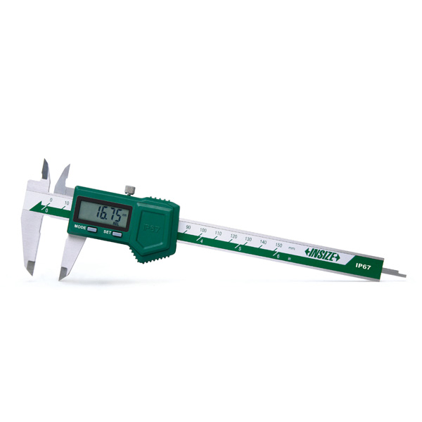 Picture of Insize 1118-150R IP67 Waterproof Digital Caliper, 0-6"/0-150mm, with round depth Bar