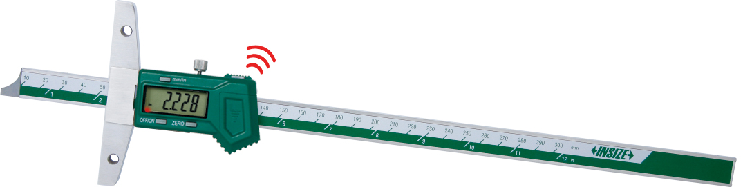 Picture of Insize 1147-150WL Wireless Electronic Depth GageS With MountING HOLES For Extension Base, 0-150mm/0-6"
