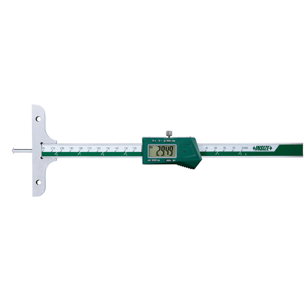 Picture of Insize 1148-200 Electronic Depth Gage With Round Depth Bar, 0-8"/0-200mm