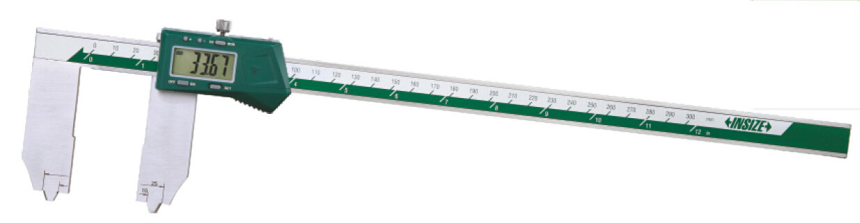 Picture of Insize 1179-300 Digital RTJ Ring Groove Caliper, inside diameter of RTJ ring groove .4-12"/10-300mm, outside diameter of RTJ ring groove 1-12"/25-300mm 6928640302565