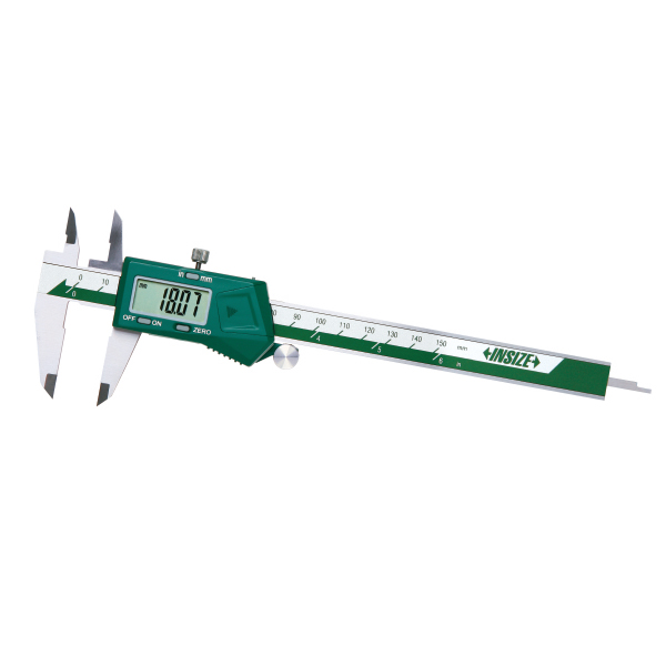 Picture of Insize 1184-150A Digital Calipers With One Direction Upper Jaws, 0-6"/0-50mm, jaw with different height